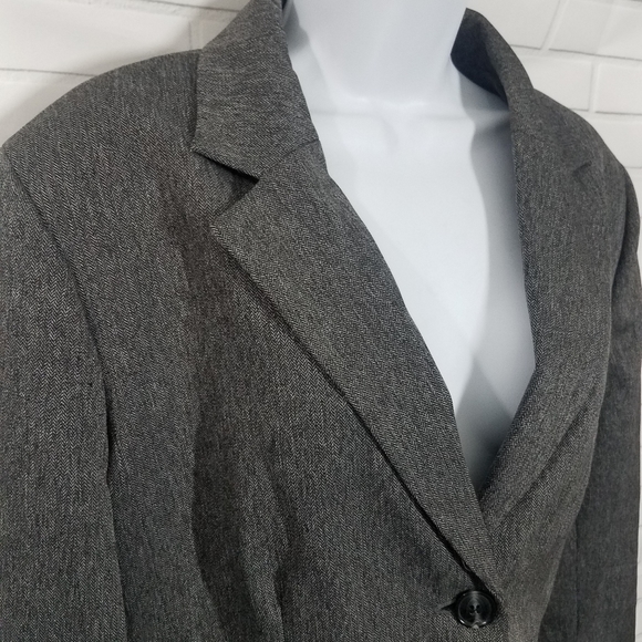 JM Collection Herringbone Suit Blazer Business Jacket - Picture 3 of 13